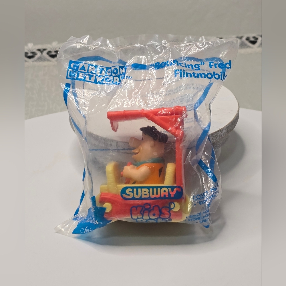 1998 Fred Flintstone Bouncing Flintmobile Subway Kids Toy [ Read Details ]